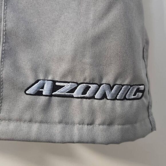 Azonic MTB Downhill Riding Shorts Racing Cycling Shorts Grey Black Padded Waist - Picture 2 of 5